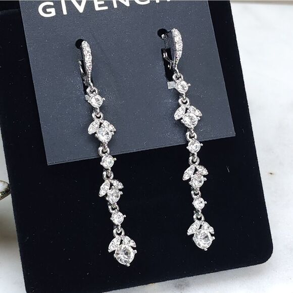 Authentic NWT Givenchy Swarovski Crystal Drop Earring with Unbranded Box - Picture 7 of 9